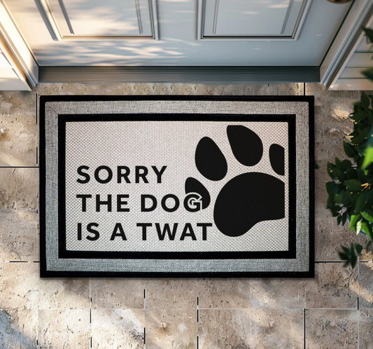 Twat Dog Welcome Mat: Humorous Home Decor, Housewarming Gift Idea