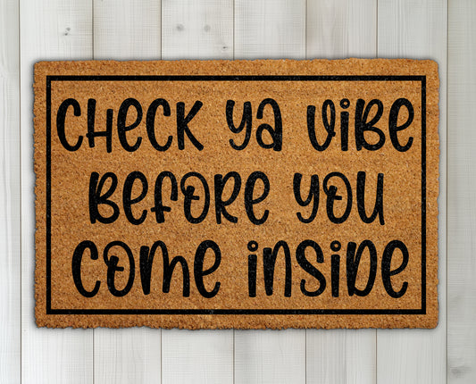 Positive Vibes Only Welcome Mat, Humorous Housewarming Gift, Funny