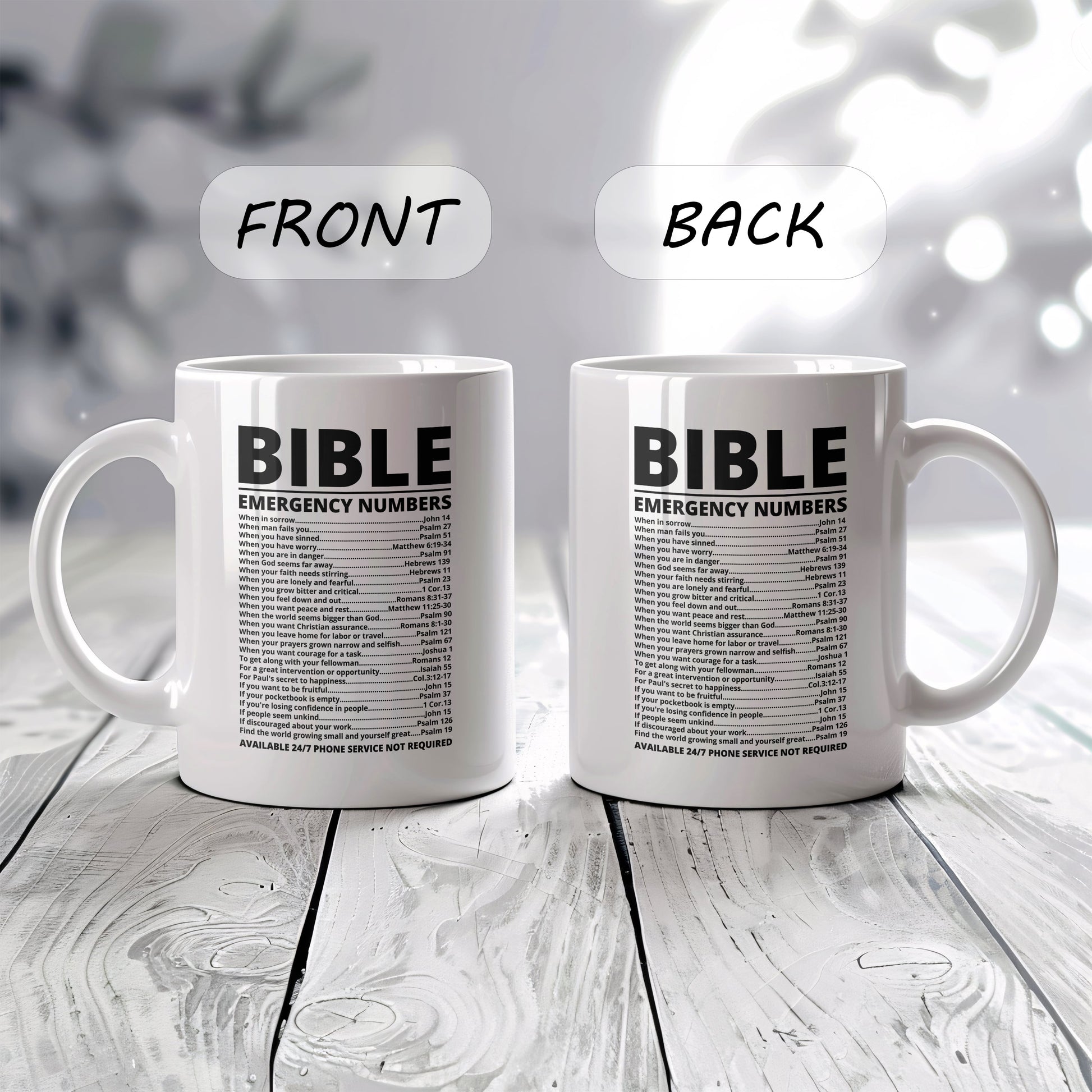 Christian Humor Ceramic Mug, Funny Bible Verses Theme Drinkware