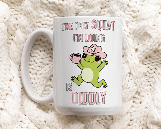 Lazy Workout Joke Mug, Funny Frog Coffee Cup, Gym Humor