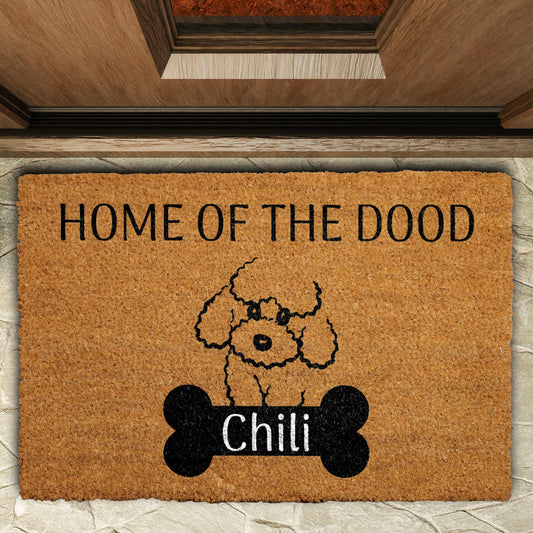 Custom Dog Name Welcome Mat, Personalized Labradoodle Lover Gift, Porch Decor