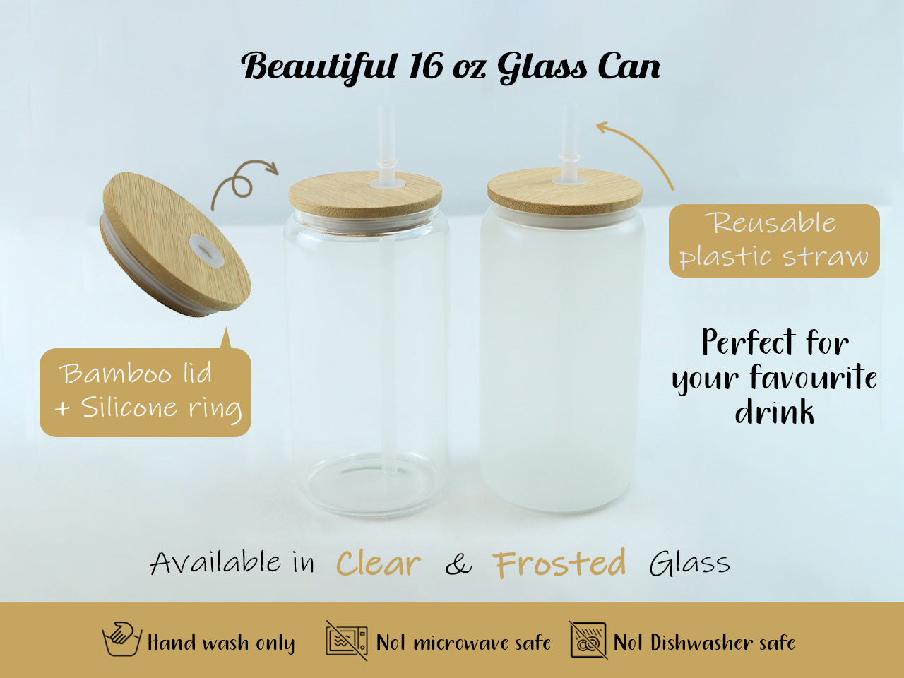 Animal Stripes Glass Can, Coffee Tumbler, Office Glassware Gift Set