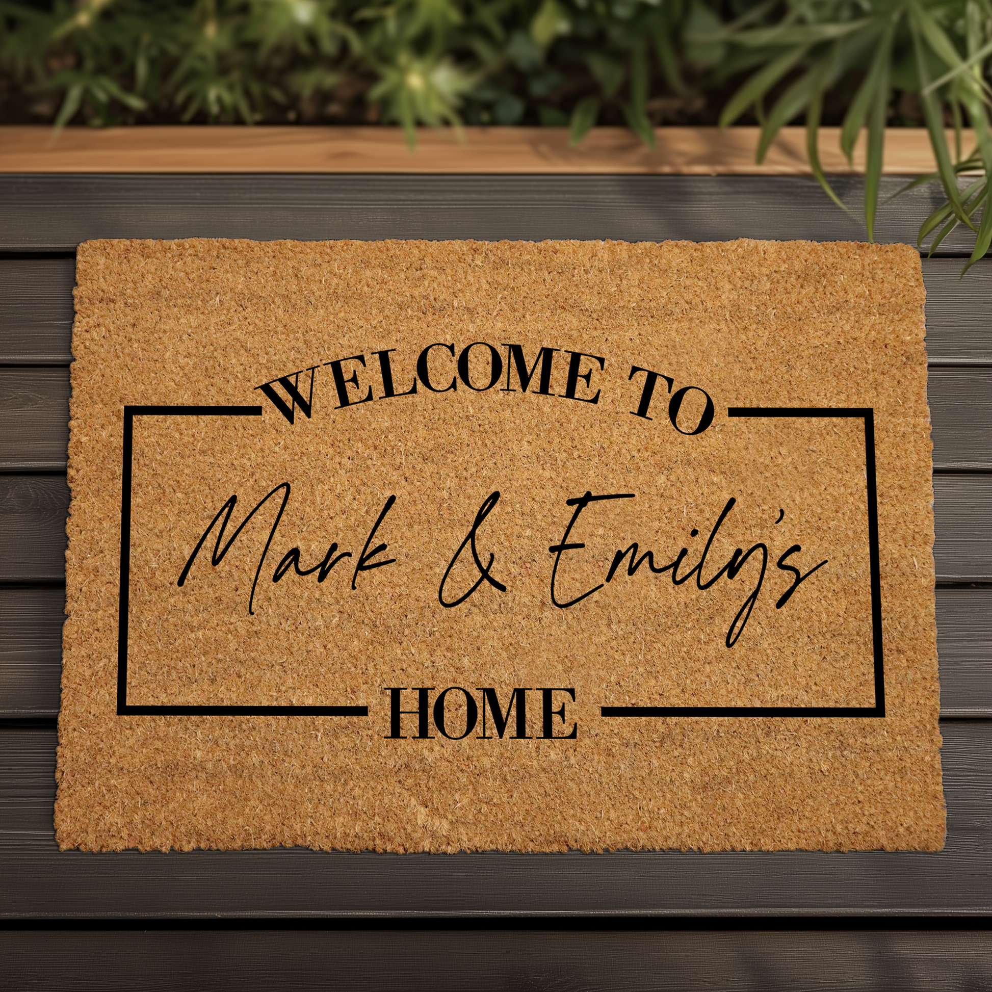 Custom Family Doormat, Coir Entry Mat - Ideal Housewarming Gift