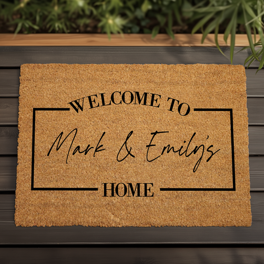 Custom Family Doormat, Coir Entry Mat - Ideal Housewarming Gift