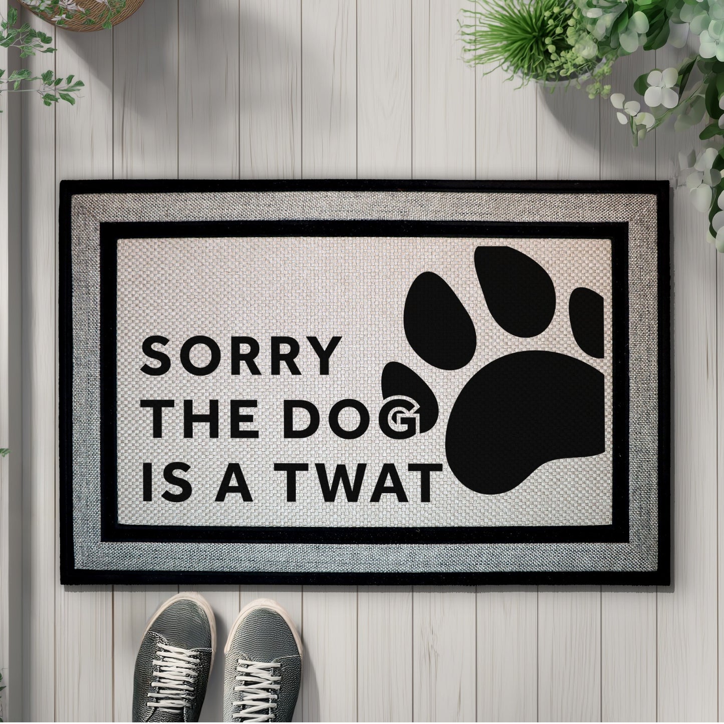 Twat Dog Welcome Mat: Humorous Home Decor, Housewarming Gift Idea