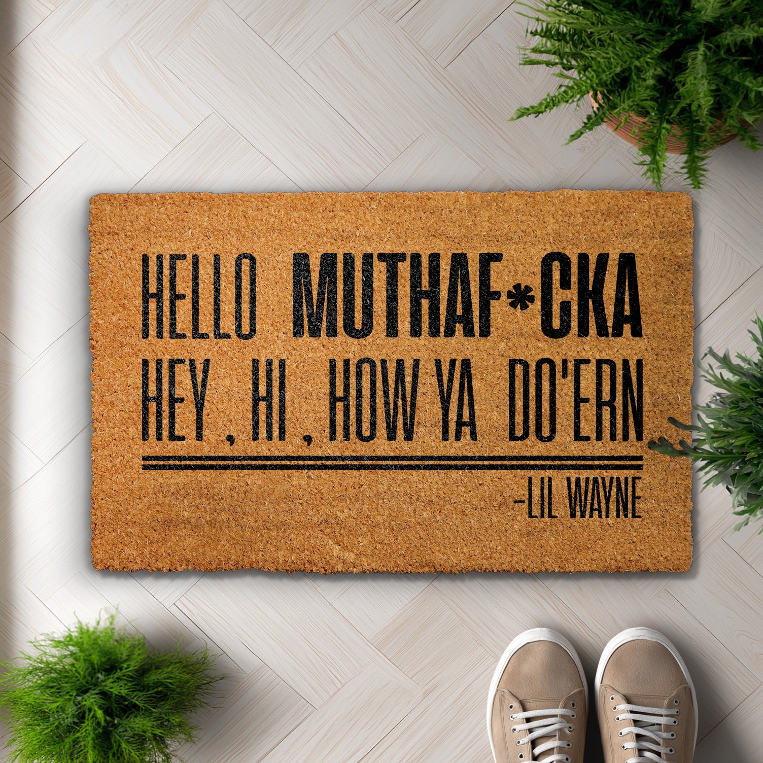 Rapper Fan's Must-Have: Hello Muthafucka Doormat, Hip-Hop Inspired