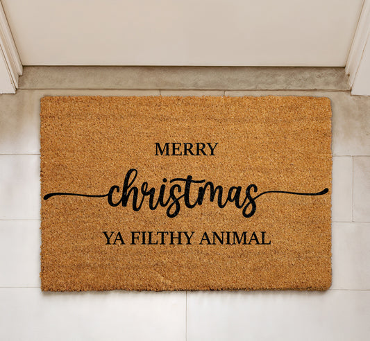 Funny Movie Quote Welcome Mat for Holiday Movie Lovers
