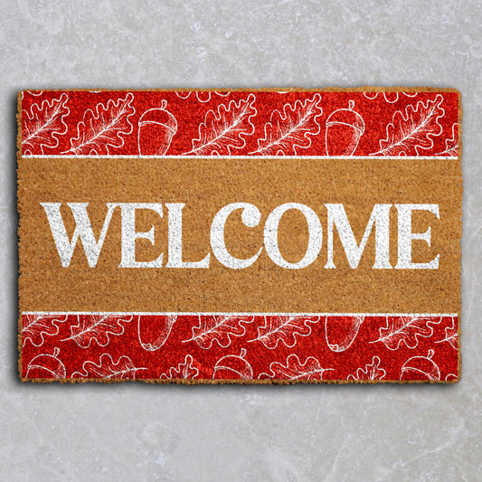 Autumn Welcome Mat, Thanksgiving Home Gift, Fall Front Porch Rug