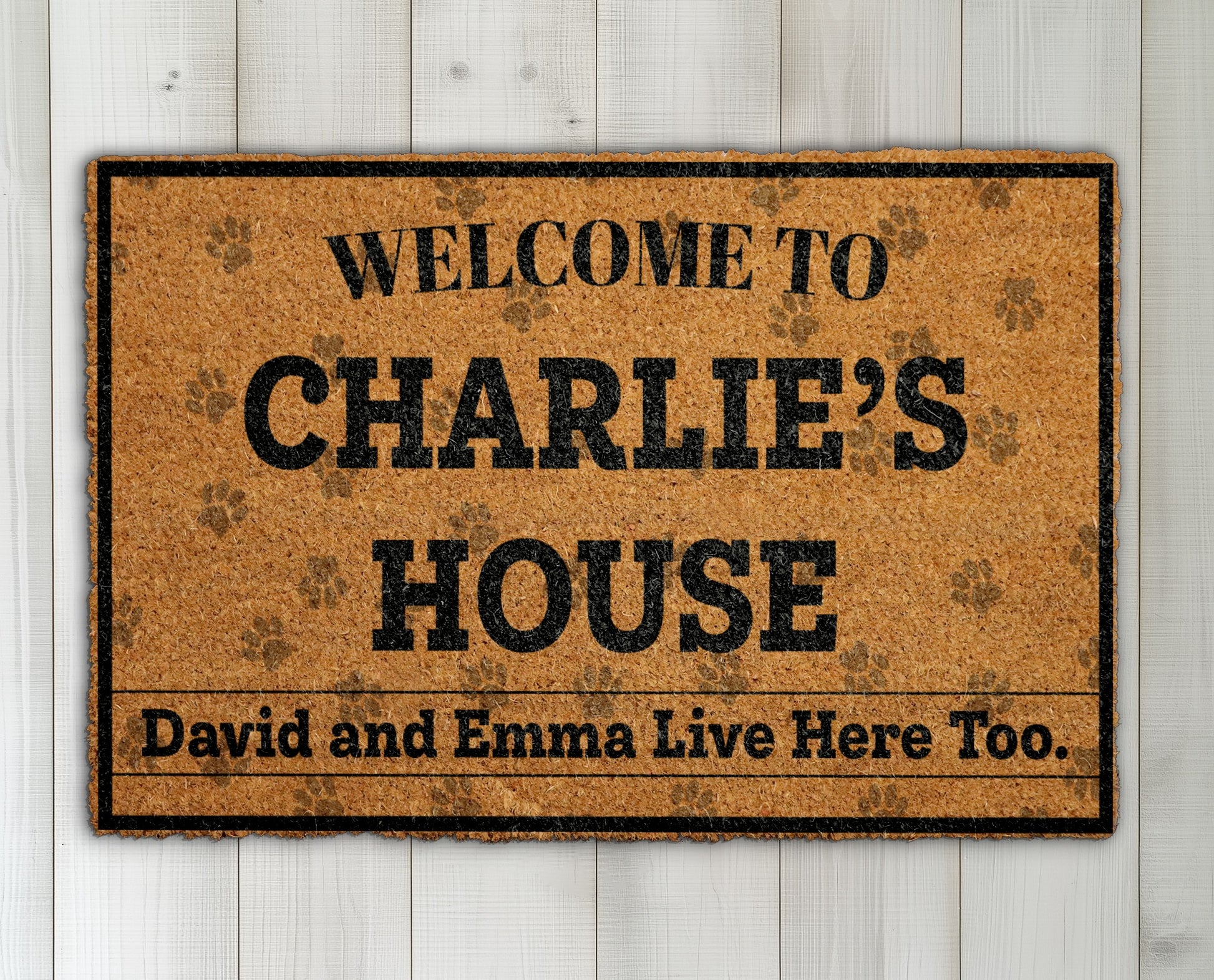 Custom Pet House Doormat, Personalized Welcome Mat, Funny Pet Lover Gift