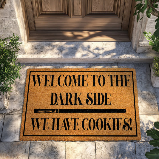 Dark Side Welcome Mat: Geeky Star Wars Decor for Sci-Fi lovers!