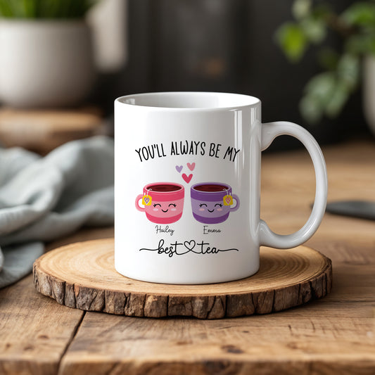 Best-Tea Pottery Cup, Soul Sisters Ceramic Mug - Perfect Friendship Gift