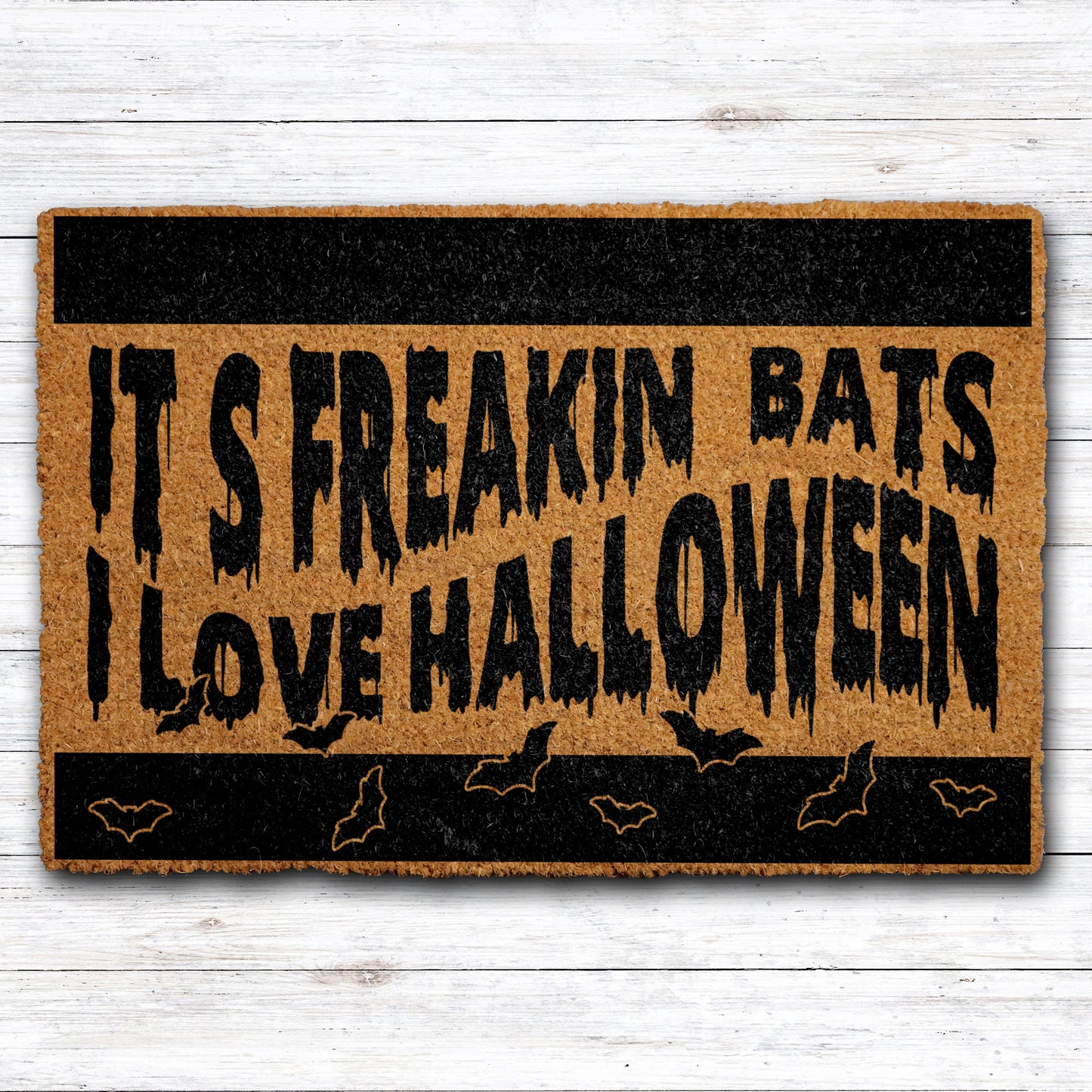 Spooky Season Doormat: Halloween Welcome Mat with Fun Bat Design