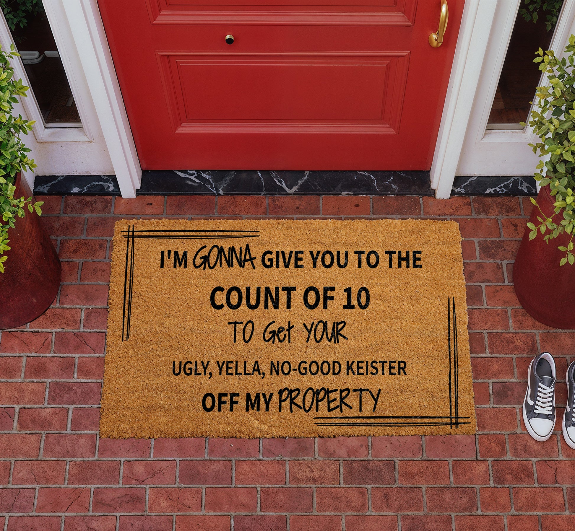 Gonna Give You To The Count Of 10 Doormat, Holiday Housewarming Gift
