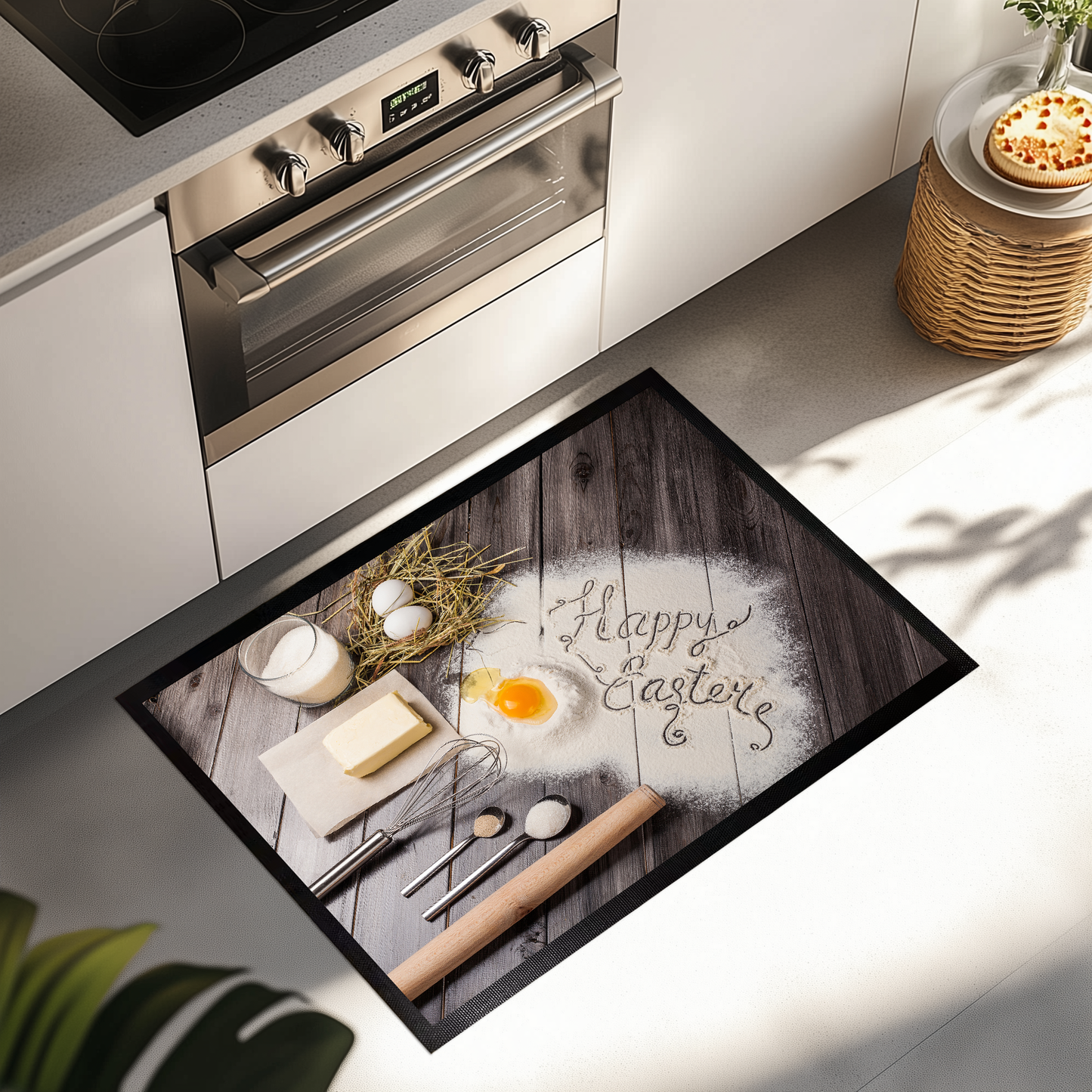 Welcome Easter with Rustic Kitchen, Baking Mats for Spring