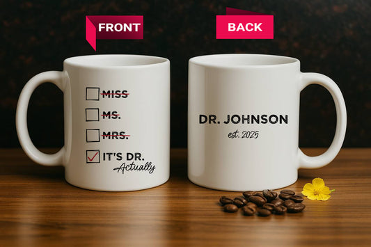 Custom Doctor Mug, Medical School Graduation Gift Coffee Cup