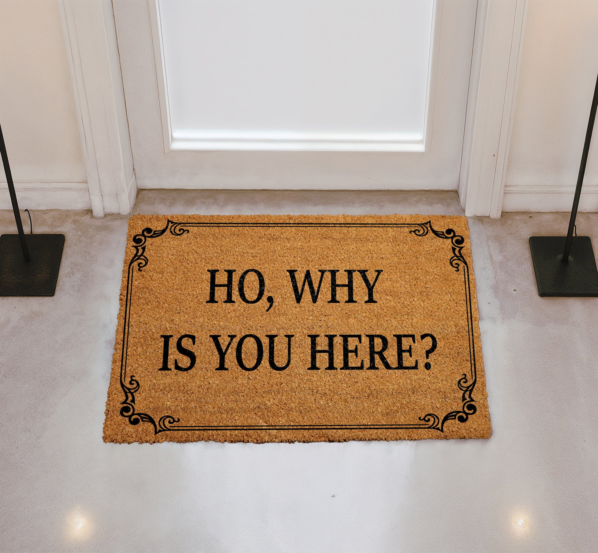 Sarcastic Humor: Go Away, Ho Why Is You Here Doormat