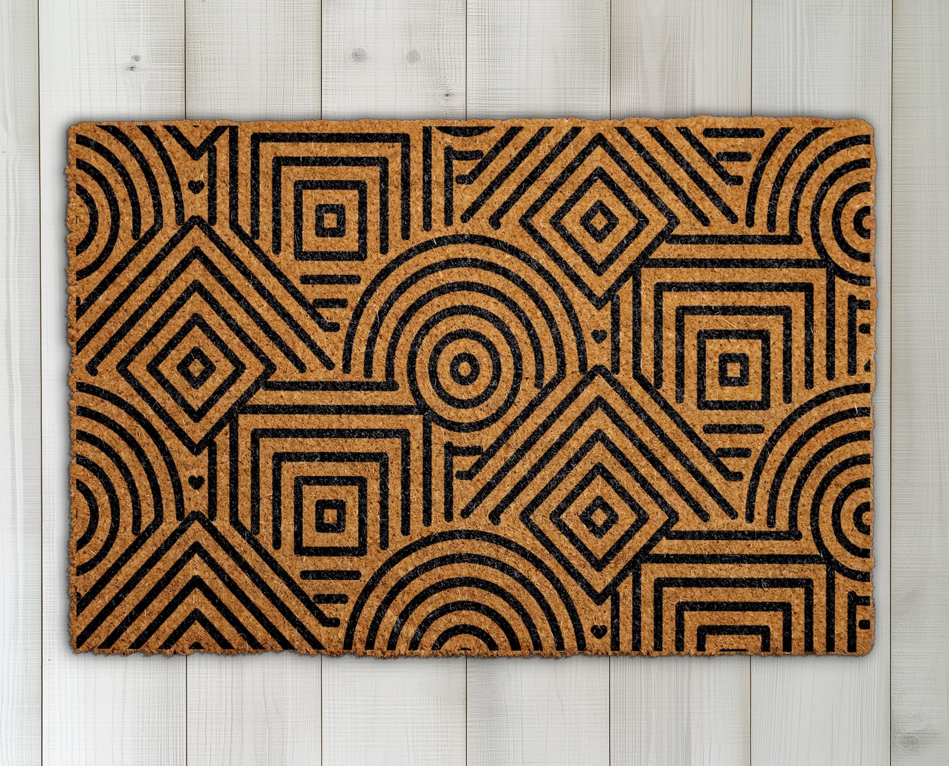 Contemporary Geometric Doormat, Stylish Housewarming Gift – Elevate Your Entryway!