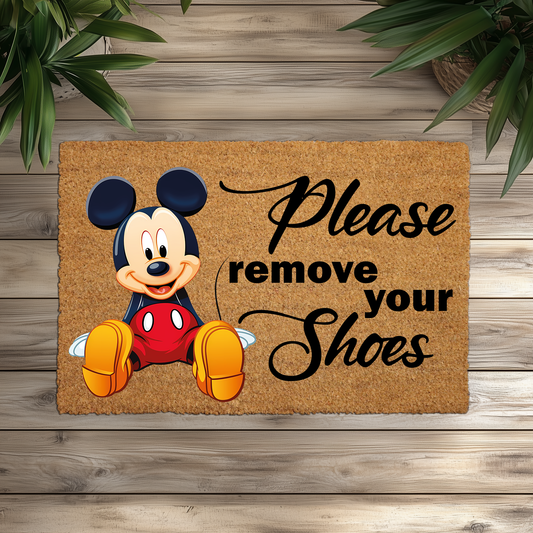 Charming Mickey Doormat, Outdoor Coir Mat for Your Front Door