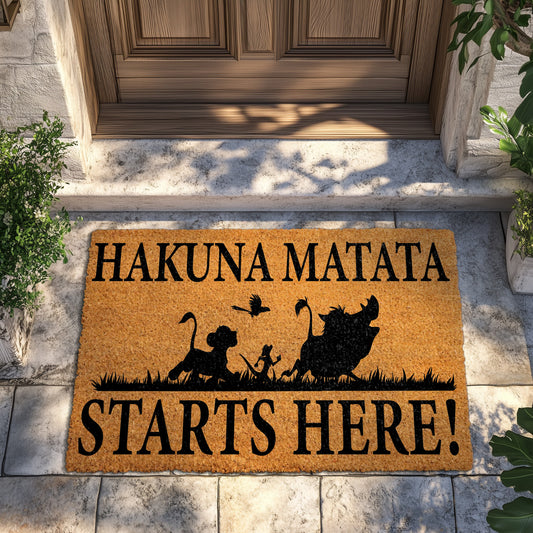 Lion King Welcome Mat, Timon Pumbaa Porch Rug, Home Decor.