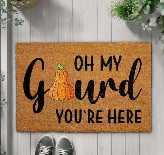 Welcome Fall with our Autumn Coir Doormat, Thanksgiving Front Porch