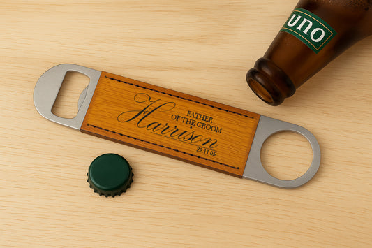 Custom Engraved Bottle Opener, Perfect Gift for Groomsmen and Dad