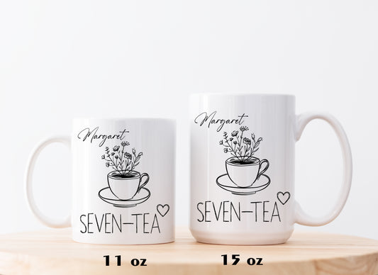 Custom 70Th Birthday Tea Mug, Personalized Funny Seventy Gifts for Women