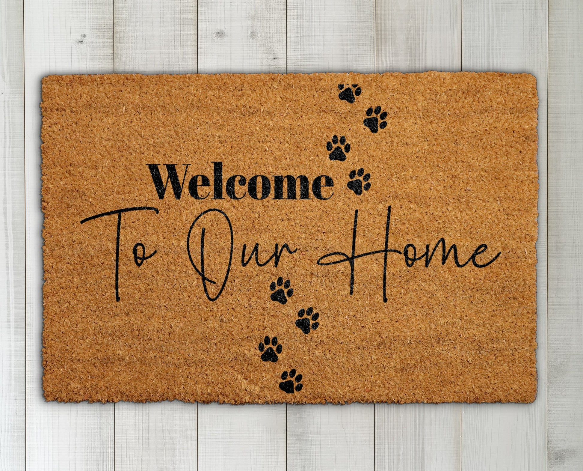 Paw Print Welcome Mat: A Cozy Greeting for Pet Lovers
