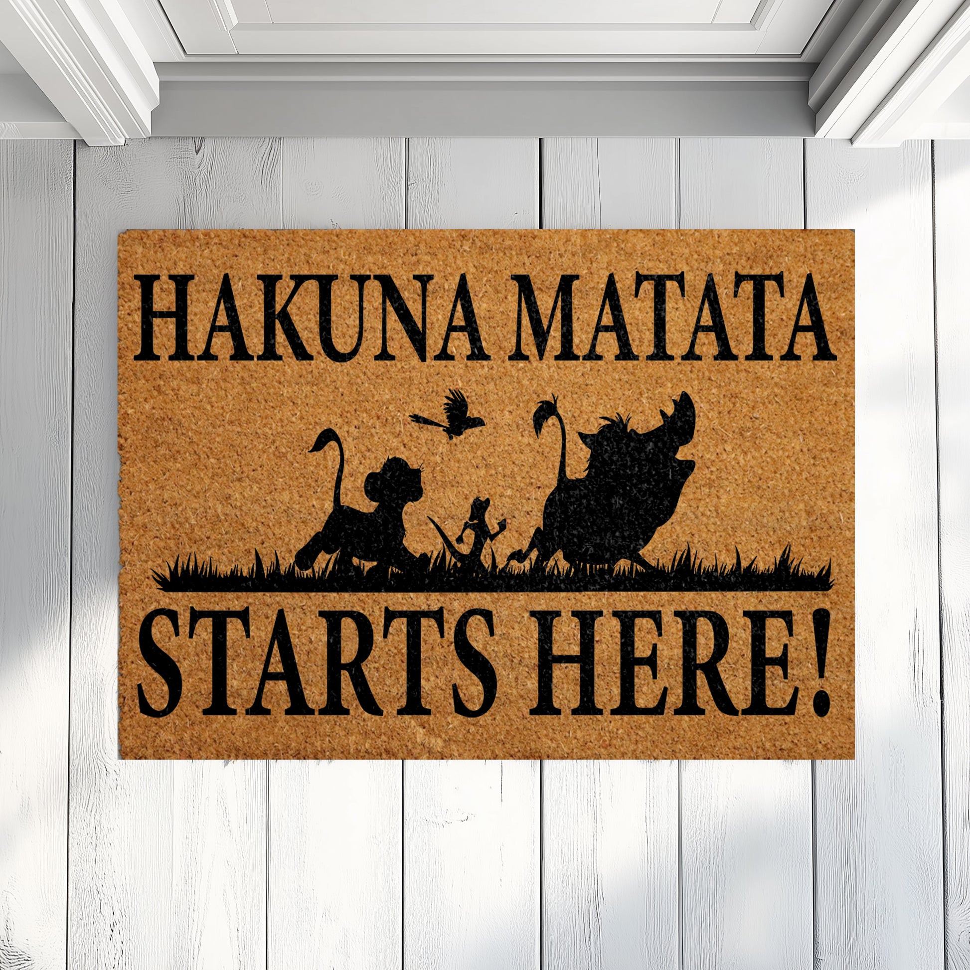 Lion King Welcome Mat, Timon Pumbaa Porch Rug, Home Decor.