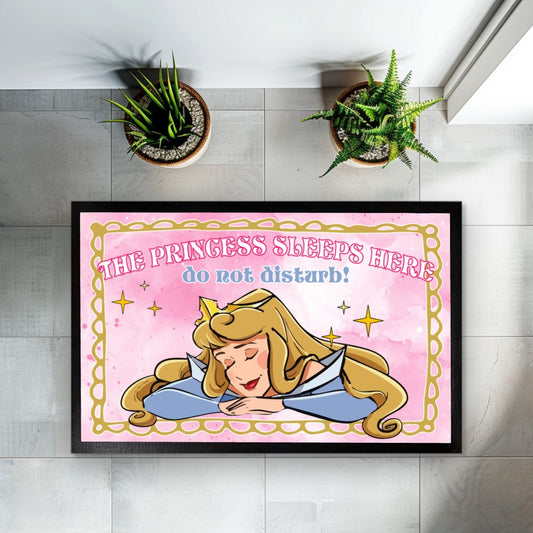 Disney Princess Welcome Mat: Sleeping Beauty Doormat for Girls Room