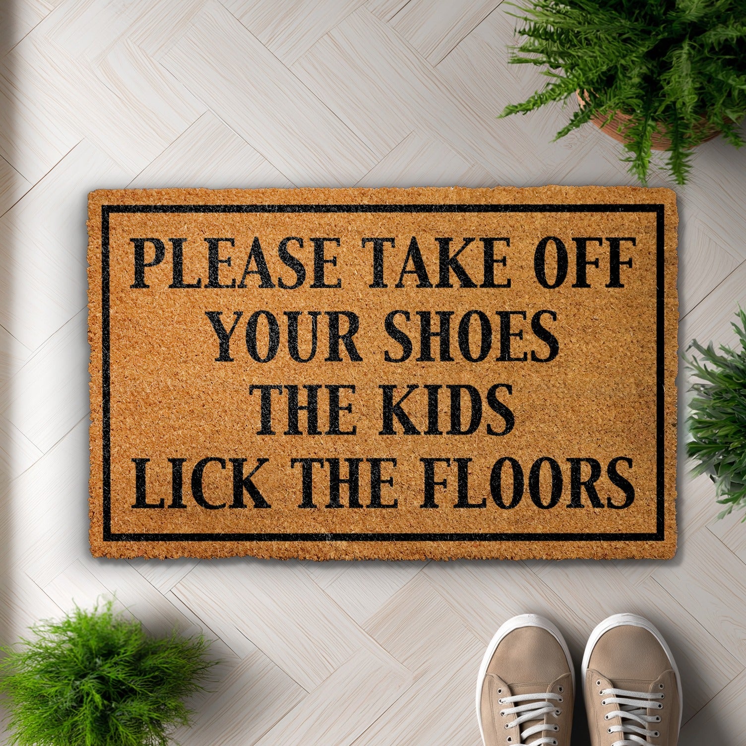 Quirky Family Doormat, Welcoming Humor for Your Home Entrance