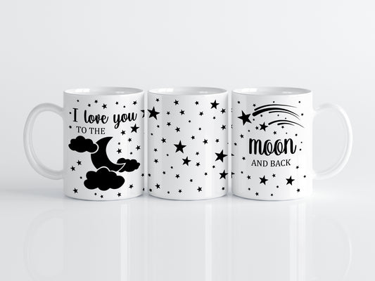 Celestial Lovers Ceramic Mug, Valentine's Day Gift for Husband and Wife