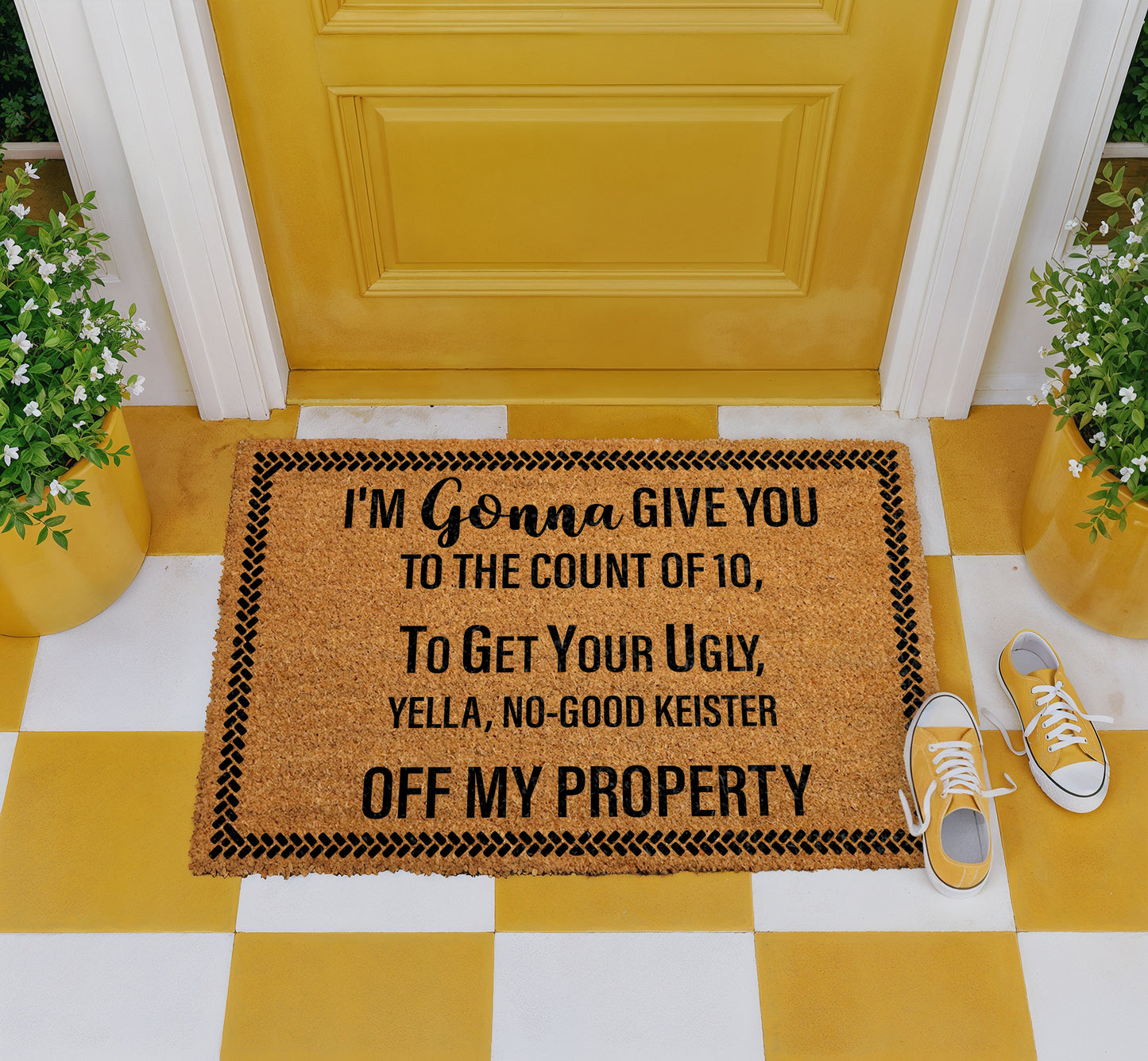 I'm Gonna Give You To The Count Of 10 Doormat, Holiday Housewarming Gift
