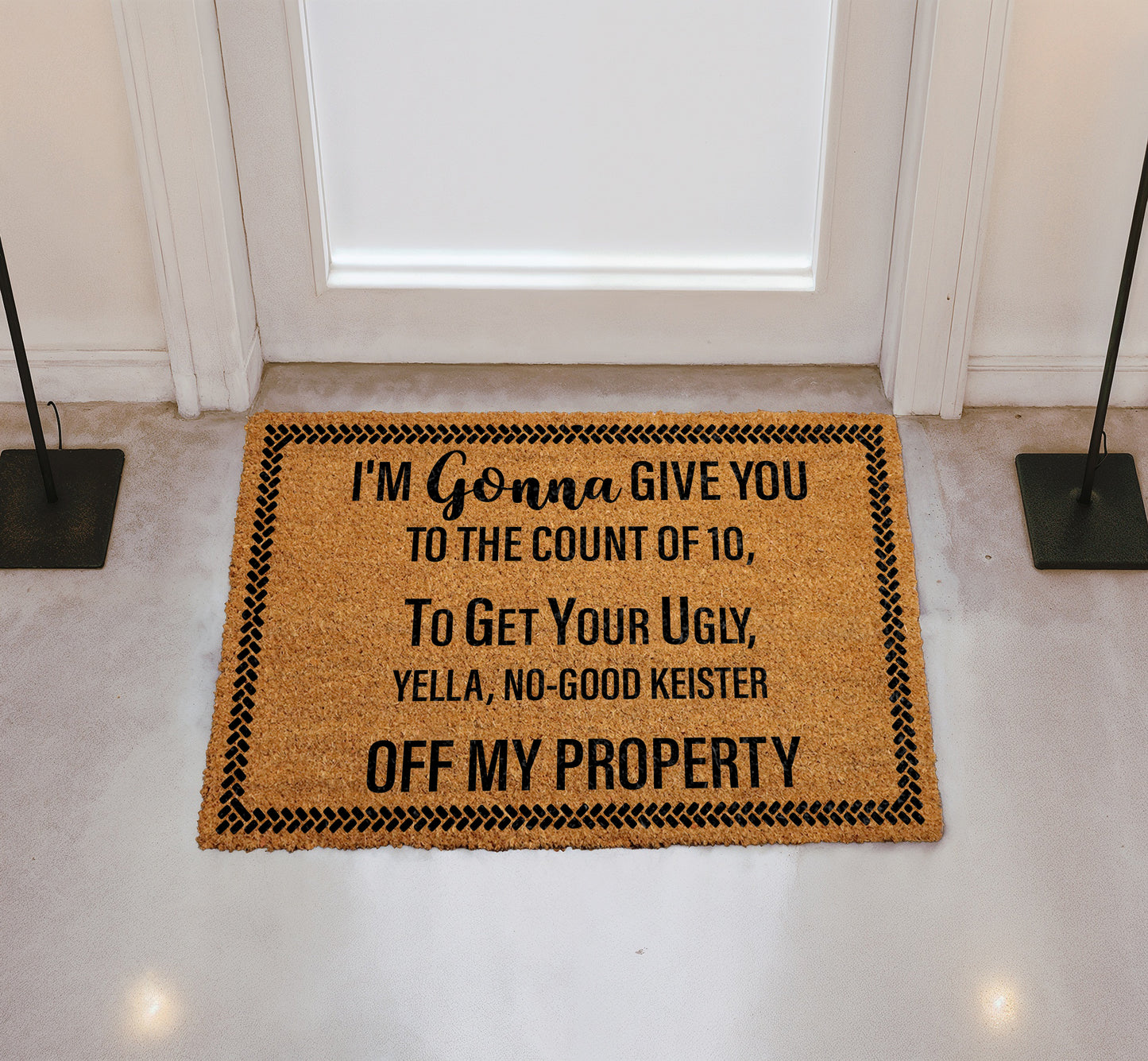 I'm Gonna Give You To The Count Of 10 Doormat, Holiday Housewarming Gift