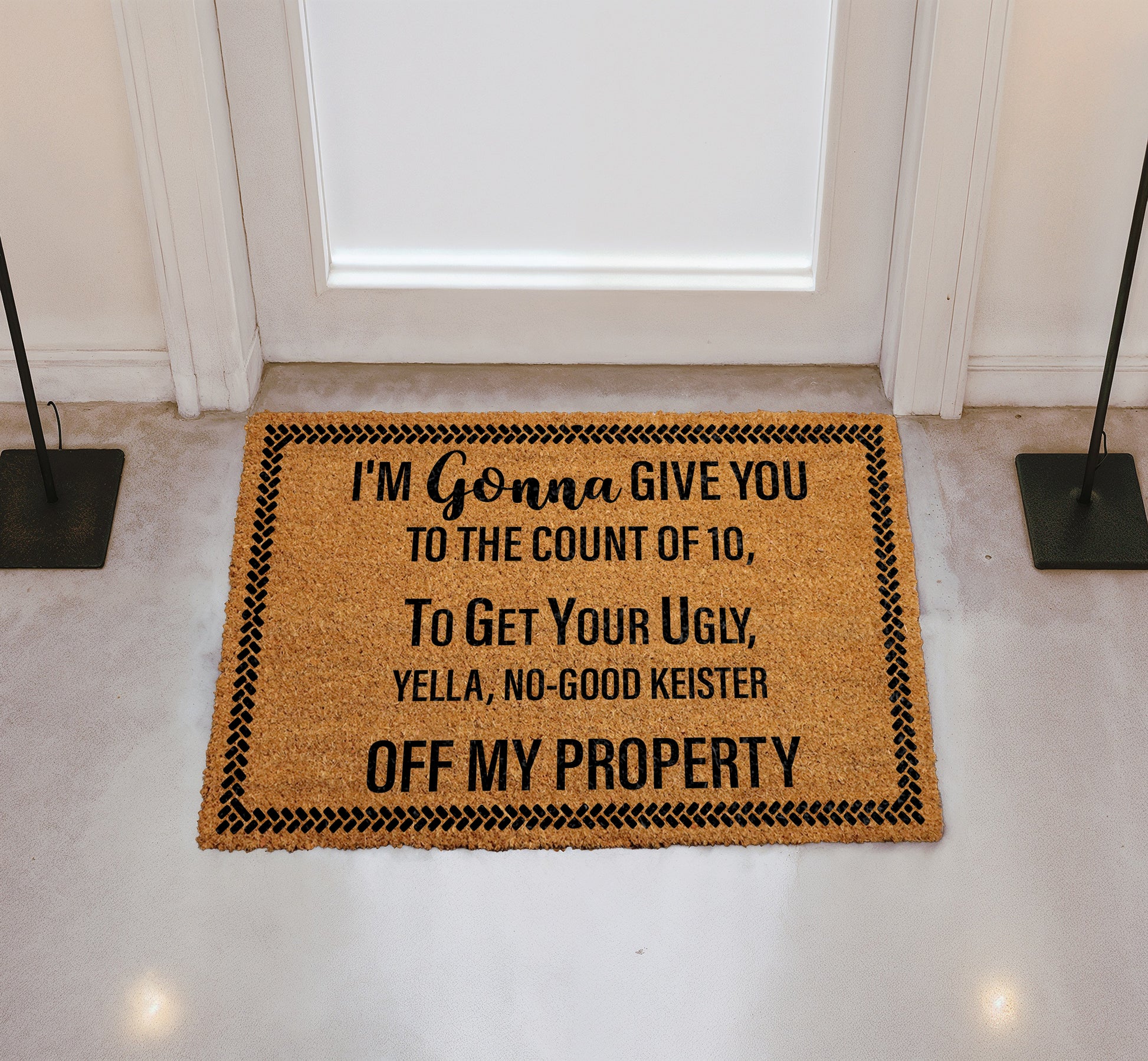 I'm Gonna Give You To The Count Of 10 Doormat, Holiday Housewarming Gift