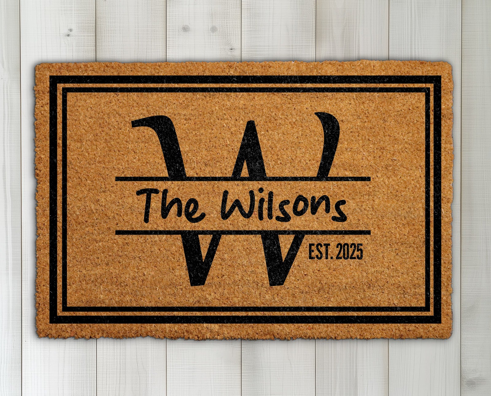 Custom Family Name Doormat, Perfect Housewarming & Wedding Gift