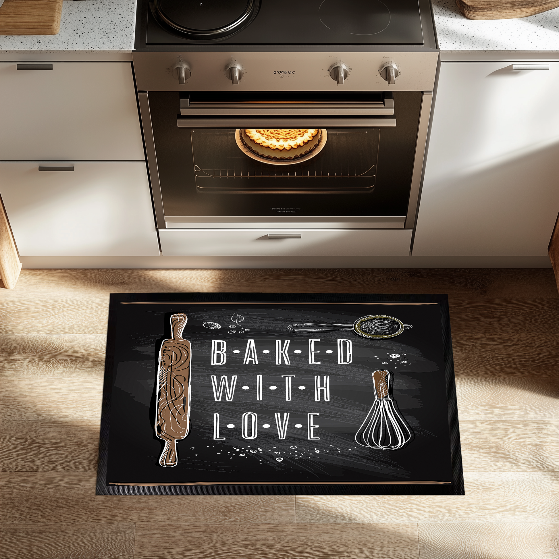 Add Cozy Vibes with Cute, Non-Slip Kitchen Mat, Perfect Gift!