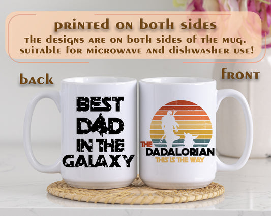 Galactic Dadalorian Mug, Perfect Gift for Star Wars Father's Day