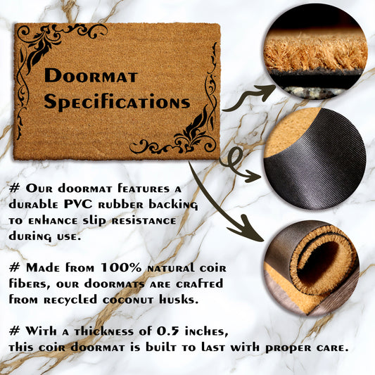 Seasonal Charm: Flower Wreath Doormat, Floral Entryway Mat Welcomes All
