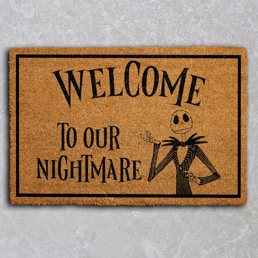 Spook up your doorstep with our Nightmare Welcome Mat!