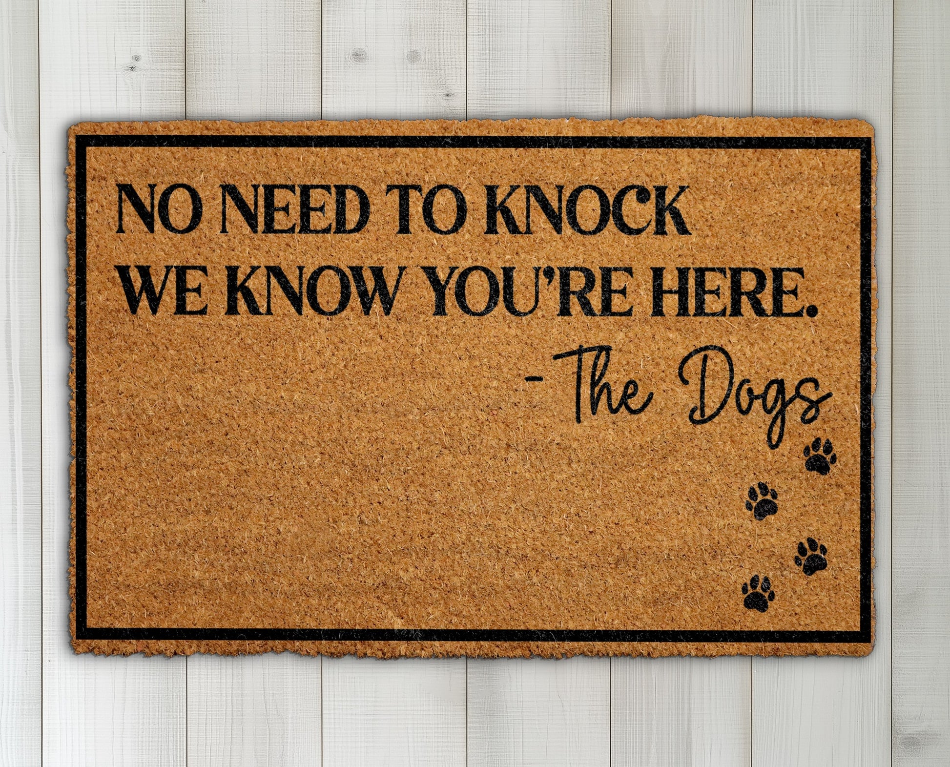 Funny Dog Welcome Mat, Humorous Pet Owner Porch Coco Rug