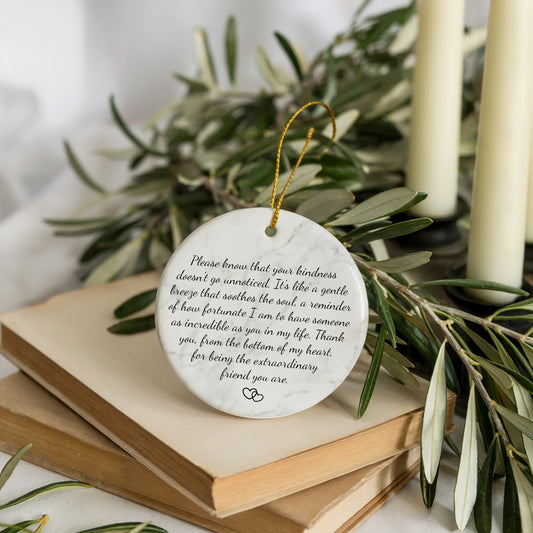 Best Friend Thank You Ornament, Cherish Friendship with Inspirational Keepsake