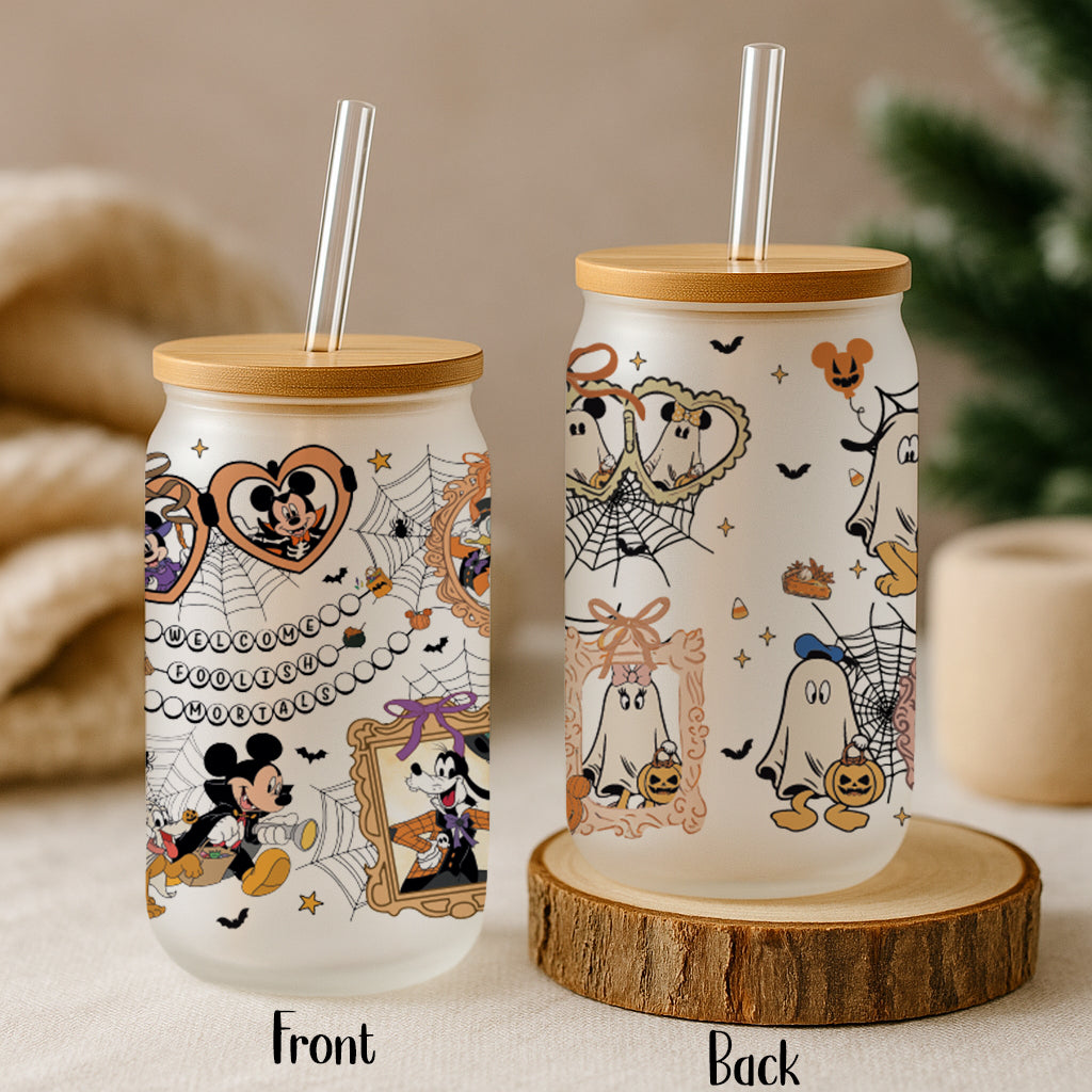 Mickey & Friends Halloween Cup, Disney Haunted Mansion Glass Tumbler