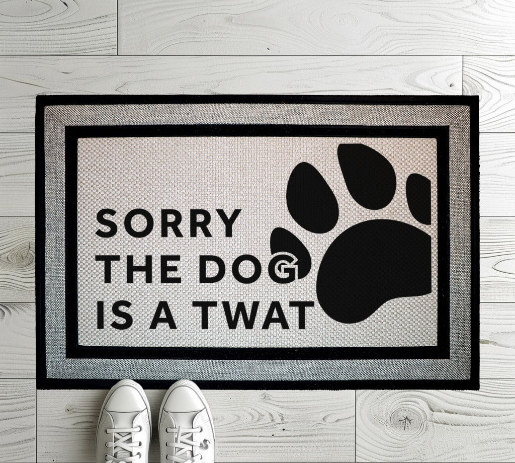 Twat Dog Welcome Mat: Humorous Home Decor, Housewarming Gift Idea