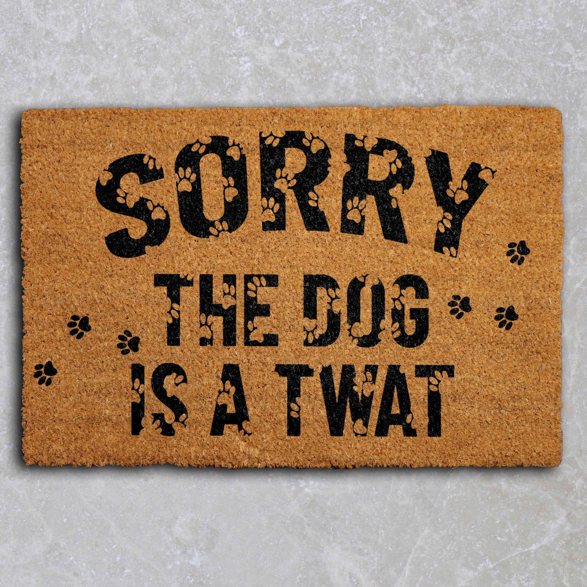 Twat Dog Doormat: Humorous Dog Lover Welcome Rug, Unique Housewarming