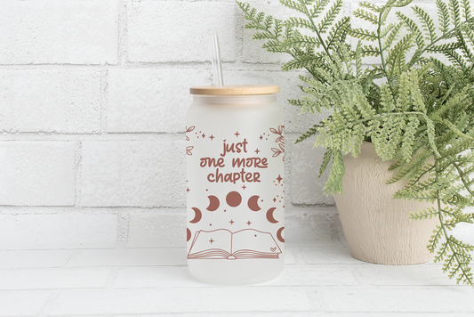 Cute Cottagecore Bookworm Cup, Aesthetic Moon Phases Tumbler, Iced Coffee