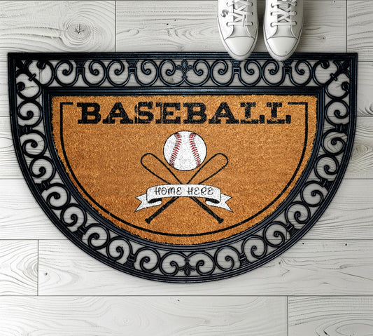 Baseball Home Here Doormat, Perfect Gift for Baseball Fans!