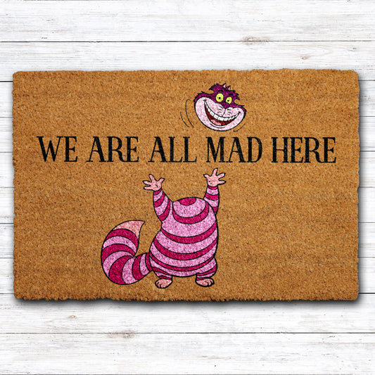 Quirky Welcome Mat: Cheshire Cat Design for Your Home Entry