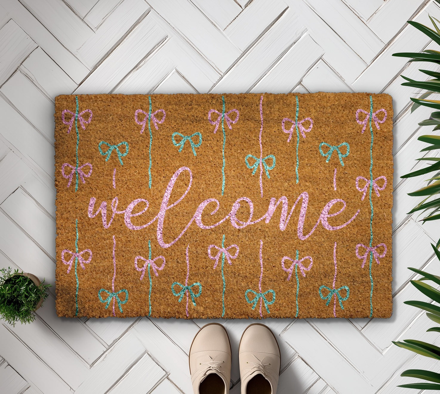 Coquette Bow Doormat: Charming Rug for Sweet Housewarming