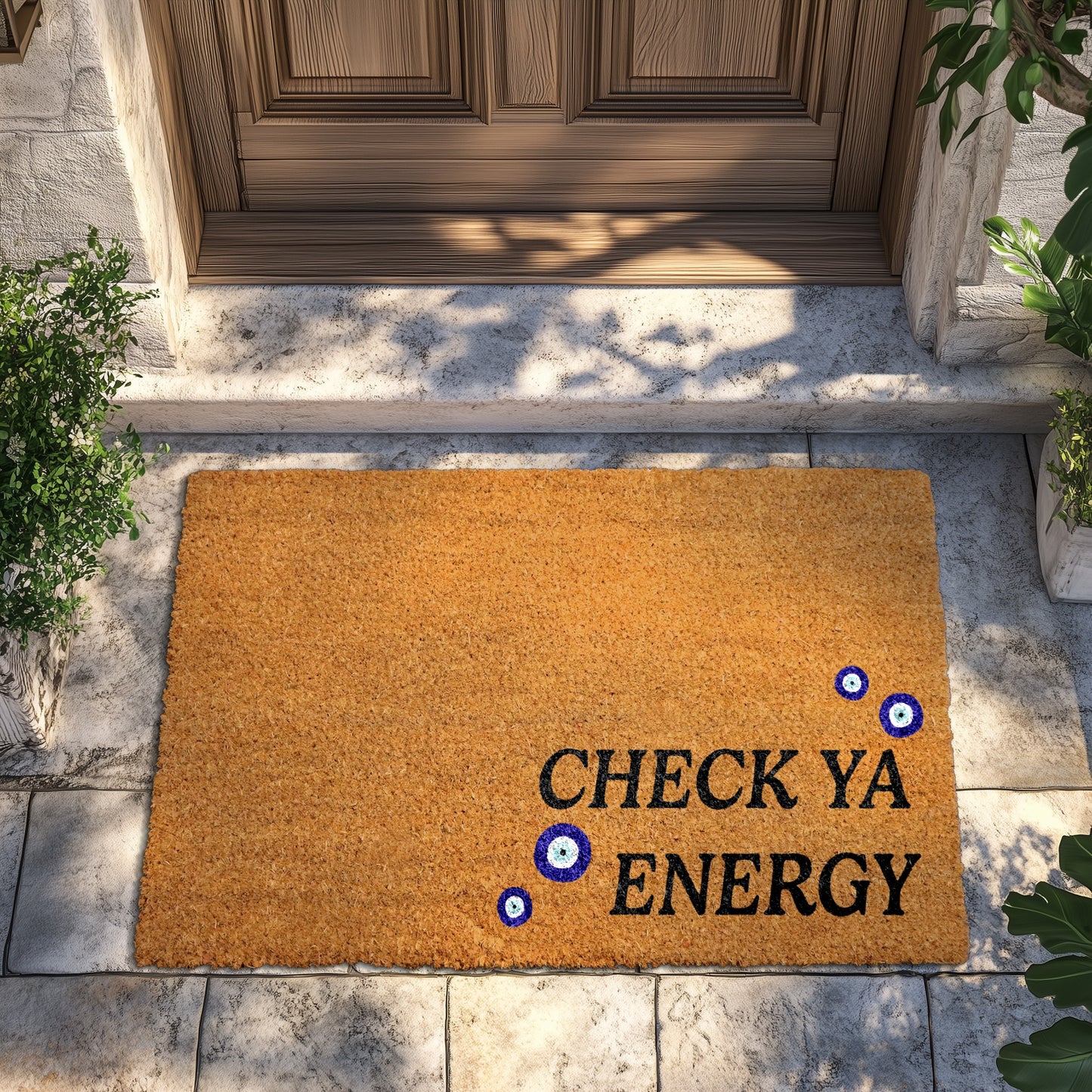 Enhance Your Entryway with Mystical Vibes: Check Ya Energy Doormat
