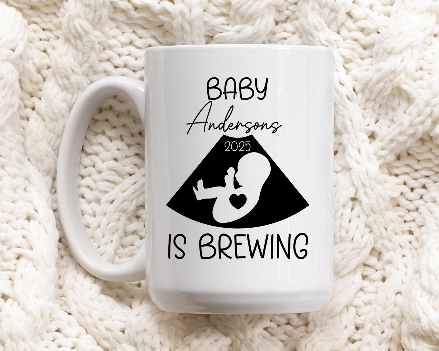 Ultrasound Design Cup, Personalized Baby Shower Gift for Expecting Mom